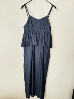 キャミワンピース デニム インディゴブルー