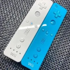 【フルメンテナンス】Wii WiiU リモコン ブラック ブルー 2個セット b