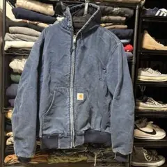 希少 Carhartt アクティブジャケット フェード ネイビー　XL相当