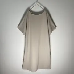 コムサイズム ポケット付 ゆったり ロング ワンピース ライトベージュ サイズF