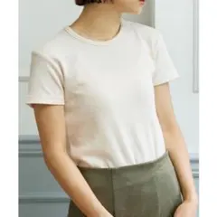 コカ　半袖リブTシャツ アイボリー　L