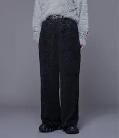 【即購入OK】Ellno Losetベロアレースストレートパンツ