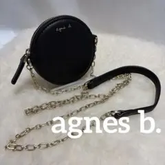 アニエスベー　agnes b.　ラウンドポーチ/コインケース　チェーンショルダー