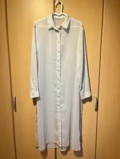 MOUSSY シアーシャツ ロング丈 ホワイトのサムネイル