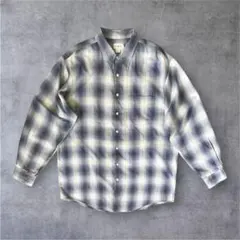 90'S J.CREW 旧タグ コットン ワークシャツ オンブレチェックのサムネイル
