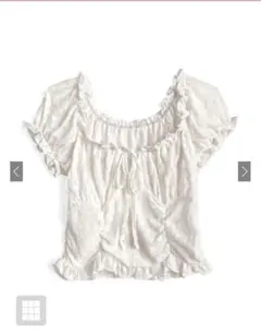 2Wayレースパフスリーブブラウス