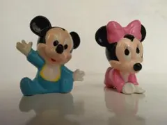 難あり　東京ディズニーランド　ビンテージ　ミッキー＆ミニー　陶器　置物