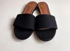 美品 Fin リネンフラットミュール L