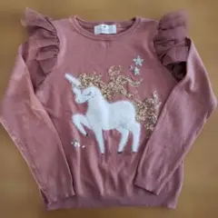 H&M ユニコーン刺繍 セーター 140cm