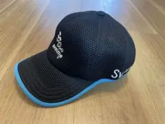 svolme キャップ ブラック×ブルー メッシュ　キッズ　日差し対策のサムネイル