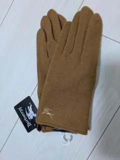 新品未使用　BURBERRYバーバリー　レディース　ウール手袋　キャメルブラウンのサムネイル