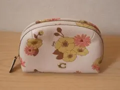 ★中古美品！★Coach★コーチ★ポーチ★ライトピンク★レザー★