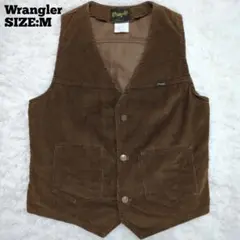 Wrangler◆70's USA製 コーデュロイ ベスト ブラウン M