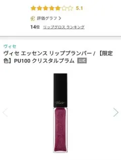 【限定色】ヴィセ エッセンス リッププランパー PU100 プラムクリスタル