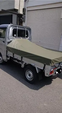 ハーフサイズ スロープ型 軽トラック荷台シートシルバーグレー - メルカリ