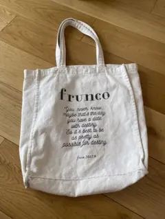 frunco プリントトートバッグ ホワイト