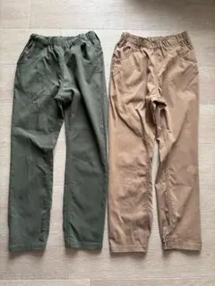BREEZE☆裾ゴムカラースキニーパンツ 9分丈 １４０㎝２枚セット