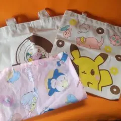 ミスド&ポケモンコラボ キャラクター トートバッグ 3点セット 即購入可能！
