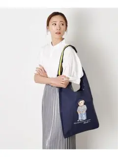 ポロラルフローレン　ポロベアワンポイントレインバッグ　ネイビー