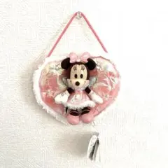 レア‼️ミニーマウス ♡型ぬいぐるみ付きポーチ ポシェットオーロラカラーパール付