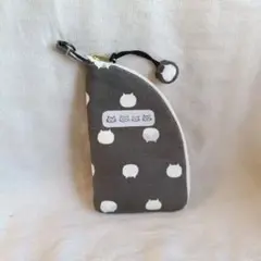 ハンドメイド ねこたま生地グローヒーロ専用ポーチ