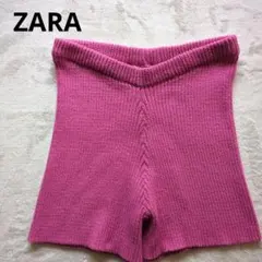 ZARA ザラ リブニットショートパンツ ピンク