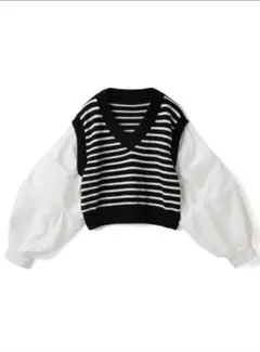 グレイル♡パフスリーブ袖ボーダーコットン