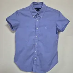 【RALPH LAUREN】90sロゴ刺繍フレンチスリーブBDシャツ
