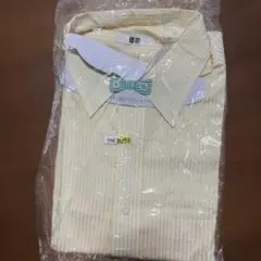 UNIQLO 半袖ワイシャツ L イエロー/ストライプ