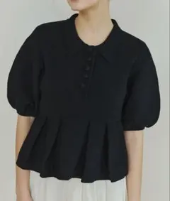 ＊ume＊ olun ペプラムニットトップス　プリーツ　きりまる ume様専用＊ olun ペプラムニットトップス プリーツ きりまる - メルカリ