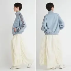 emmi サイドライントラックジャケット ライトブルーセットアップ