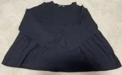 ZARA ザラ　ペプラム　トップス　Tシャツ　ロンT チュニック　黒　ゆったり