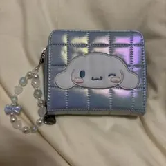 シナモロール オーロラ 二つ折り財布 チャーム付き