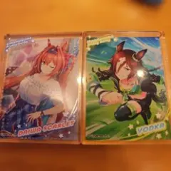 ウマ娘　ダイワスカーレット　ウオッカ　ダイソー　アクリルブロックのサムネイル