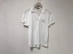 美品本物バーバリーブラックレーベルBURBERRY半袖ポロシャツビジネス白S