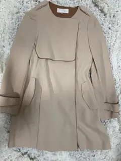 ベージュ スプリングコート トレンチコート ロングコート アウター