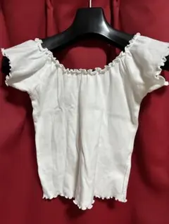 EMODA フリル付きオフショルダーTシャツ