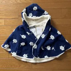 新品未使用　branshes ネイビー 80-95cmベビーポンチョ