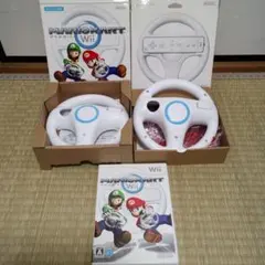 wii マリオカート　ハンドルセット　箱付き