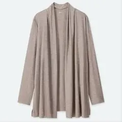 【美品】UNIQLOエアリズムUVカットシームレスストールカーディガン 長袖 M