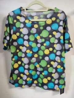 М〜L　新品水玉　カラフルTシャツ　カットソー　ESPERANZA　エスペランサ