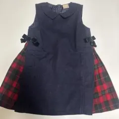 petit main ワンピース 90cm ネイビー