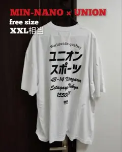 新品　MIN-NANO × UNION　Tシャツ　フリー（XXL相当）のサムネイル