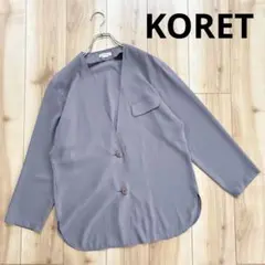 KORET レナウン　シャツジャケット　シアージャケット　シアー　レトロ　羽織り