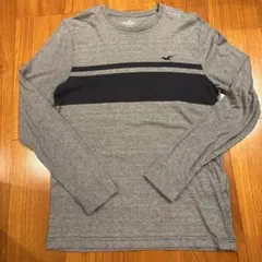 Hollister M 長袖カットソー グレー/ネイビーのサムネイル