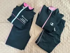 Champion ジャージ 上下　黒/ピンク 150サイズ　2着セット