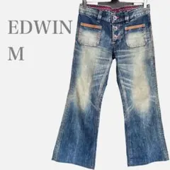 エドウィン デニムパンツ フレア インディゴ M カジュアル