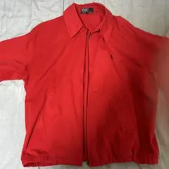 ポロ 赤 ジップアップジャケット