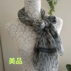 【美品】Calvin Klein グレー系 男女兼用◎　秋ストール