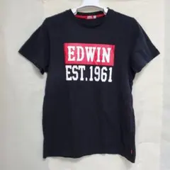 EDWIN プリント 半袖 カットソー ブラック×レッド×ホワイト 170サイズ